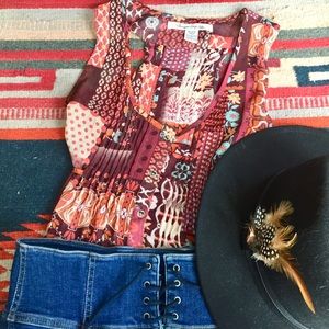American Rag Bohemian Racerback Blouse